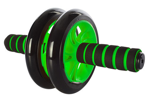 Ролик для пресу подвійний EasyFit з килимком Зелений Коломия - фото 1