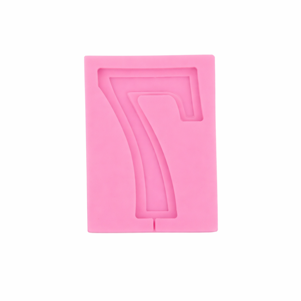 Молд силіконовий цифра 7 універсальний 90 на 68 мм рожевий Київ - фото 5