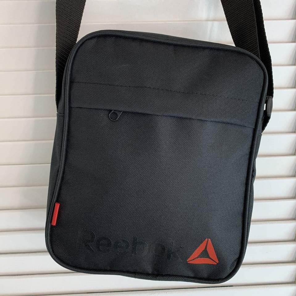 Сумка чоловіча через плече Reebok, барсетка для хлопця на плече на 3 відділення, чорнаMasterSem Київ - фото 4