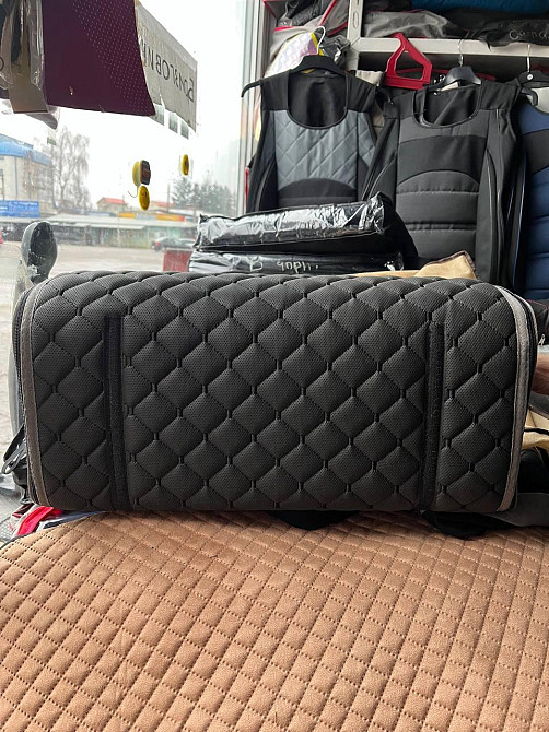 Сумка-органайзер у багажник автомобіля з екошкіри, чорна Київ - фото 3