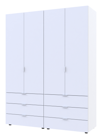 Комплект шкафов для одежды Doros Гелар (2 шт.) 155х49,5х203,4 см Белый (DRS-011104) Днепр