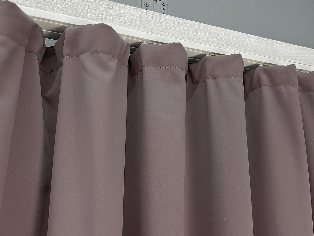Комплект штор коротких VR-Textil Блекаут Midnight № 1233ш 140х170 см 2 шт Бурий (35-0437) Київ - фото 8