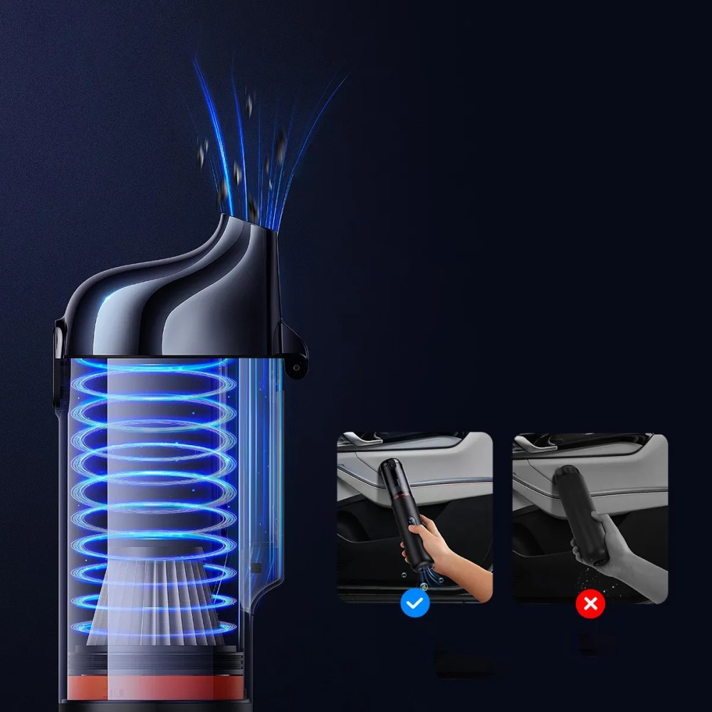 Автомобільний пилосос Baseus A5 Handy Vacuum Cleaner (16000pa) Black Одеса - фото 8
