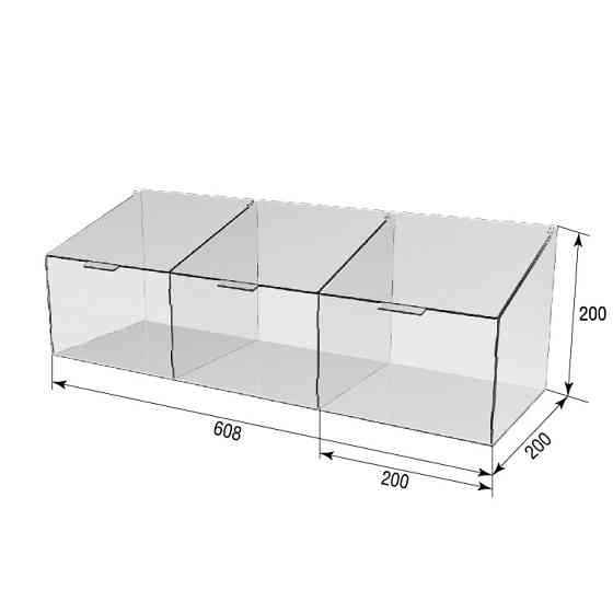 Диспенсер EKOSTAR для мармеладов, снеков, орехов 3 ячейки Киев