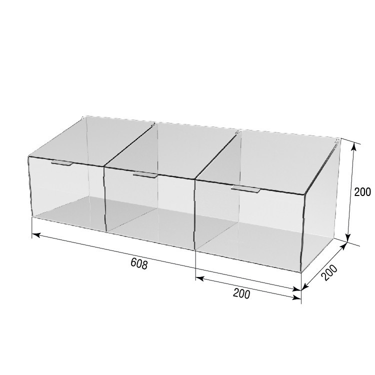 Диспенсер EKOSTAR для мармеладов, снеков, орехов 3 ячейки Киев - изображение 4