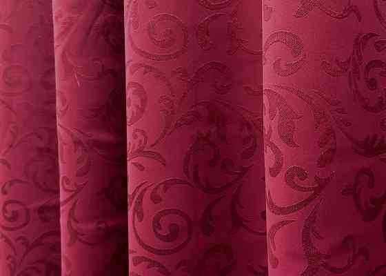 Комплект коротких штор VR-Textil Блекаут № 1099ш Бордовий 130х170 см 2шт (35-0391) Київ