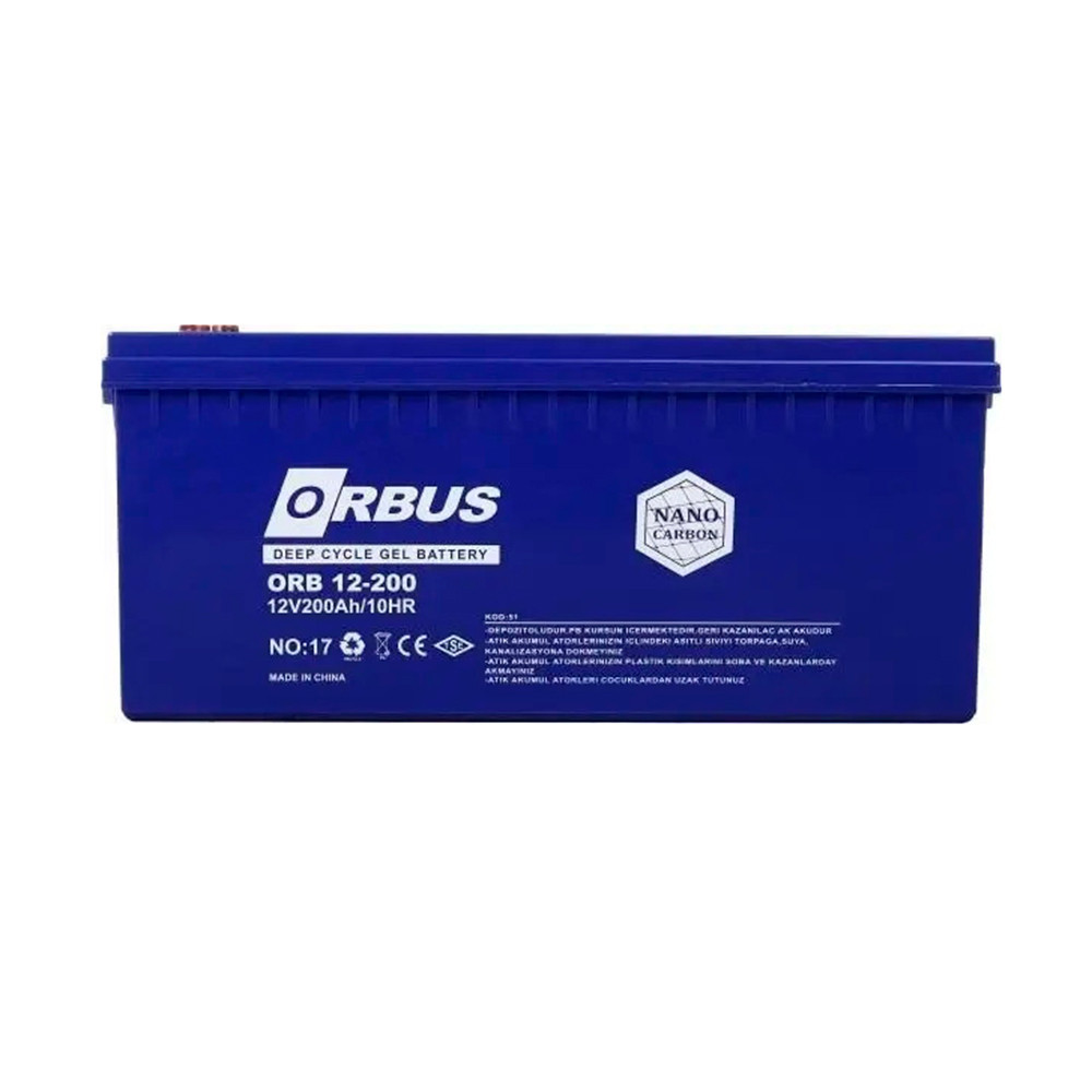 Аккумуляторная батарея ORBUS CG12200 GEL 12V 200Ah (522 х 238 х 222) Blue 62 kg Q1/24 Киев - изображение 3