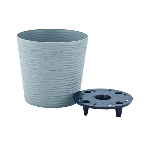 Вазон Ф'южн зі вставкою 16*14,5см низький сизо-блакитний Алеана Житомир