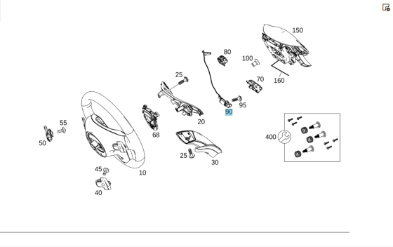Mercedes-Benz  A0999064100 Вібромоторчик керма C-Class Coupe C205 C-class Estate S205 C-Class W205 C-Class Cabrio A205 GLC Coupe C253 E-class W213 E-c Одесса