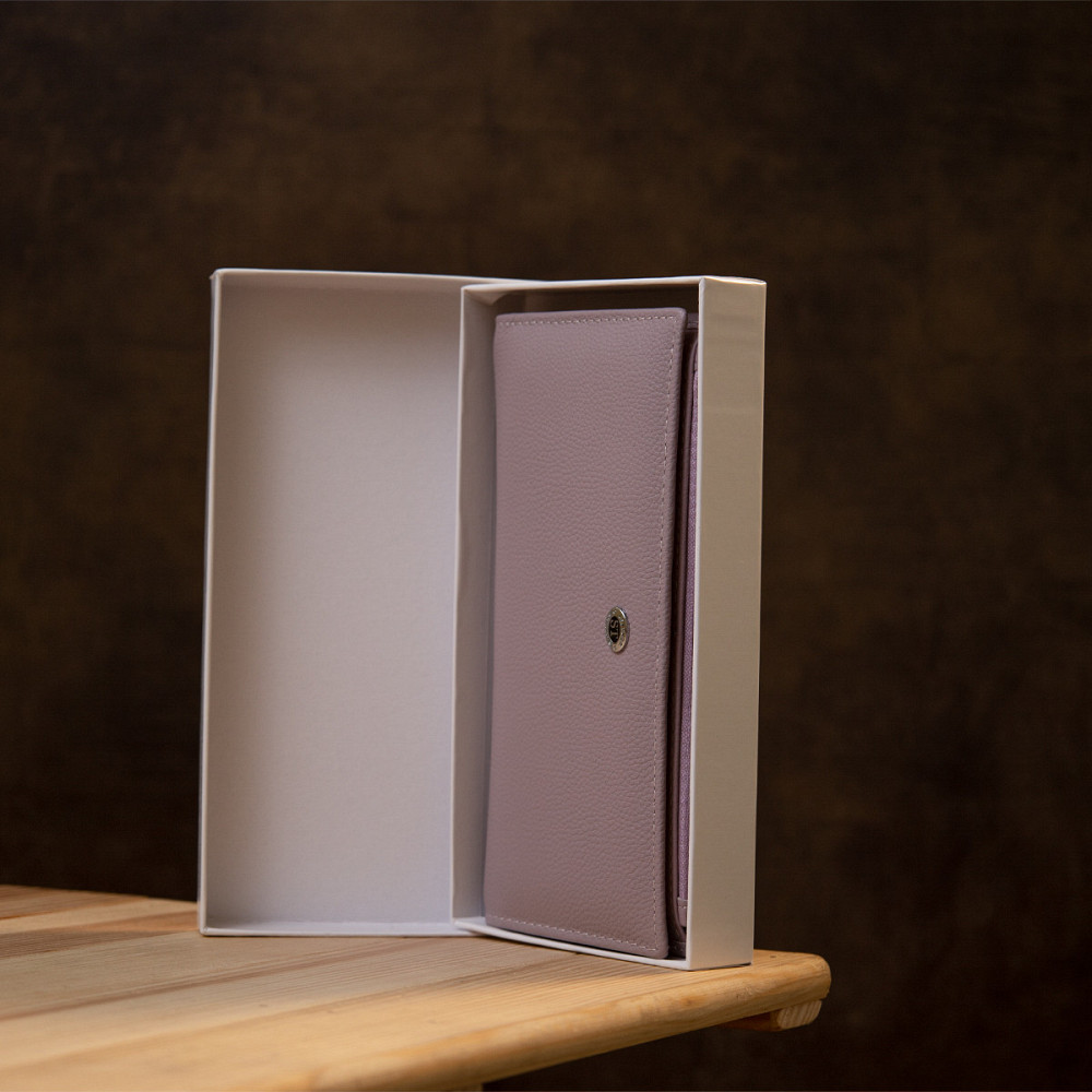 Женский кожаный кошелек ST Leather 19384 Лиловый Киев - изображение 9