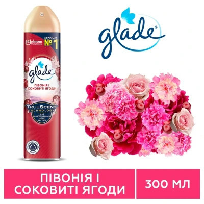 Освіжувач повітря Glade Півонія і соковиті ягоди 300 мл (5000204954876) Вінниця - фото 4