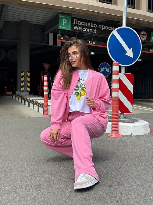 Женский костюм оверсайз с широкими брюками из двунитки 54/56 Барби Харьков - изображение 6