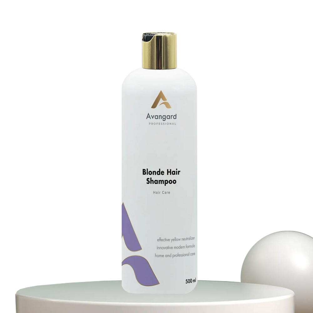 Шампунь для нейтралізації жовтизни та сяйва волосся, фарбованого у відтінки блонд A_Avangard Professional 500 мл Київ - фото 1