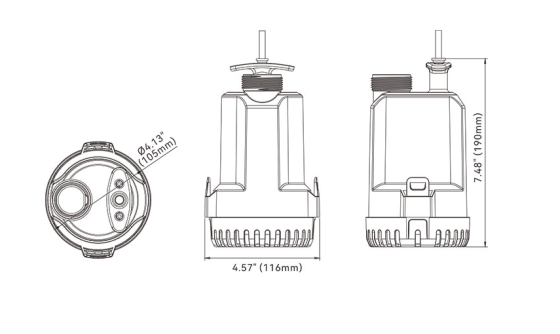Помпа трюмна діафрагмова SEAFLO 1500 GPH (SFBP1-G1500-18) 24В — Потужний занурювальний насос для катера (5678 л/год) Київ