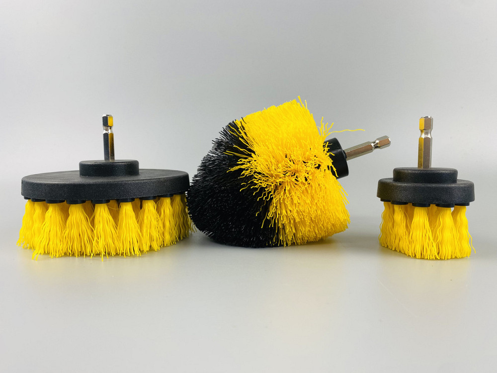 Набір щіток-насадок нейлон на шурупокрут, дриль, (3 шт.), для чищення авто Мукачево - фото 8