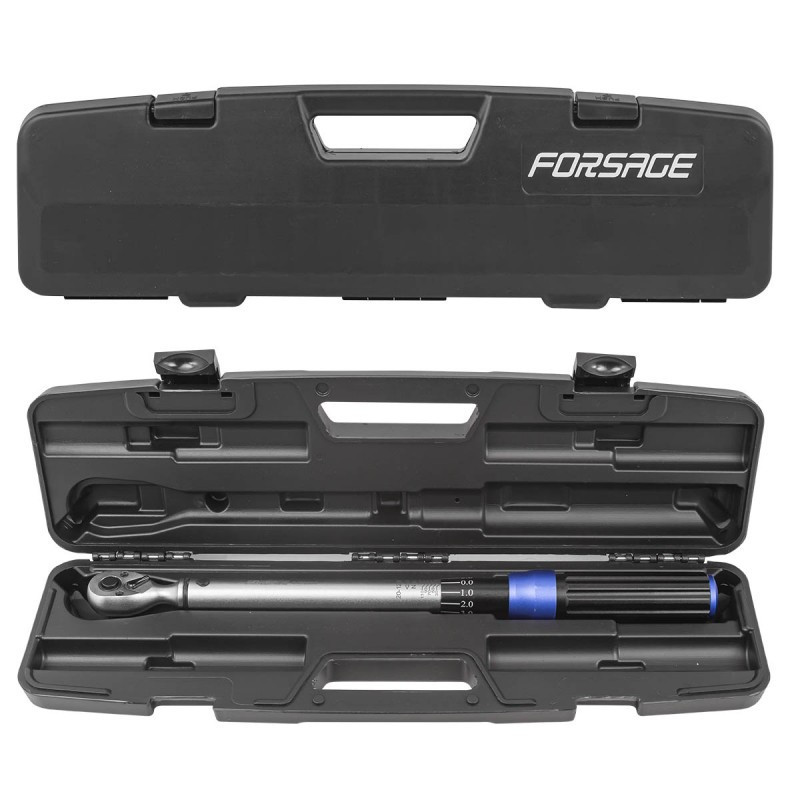 Ключ динамометричний 3/8'' 20-120Нм з швидкою фіксацією пластиковому кейсі Forsage F-6473390 Одеса - фото 2