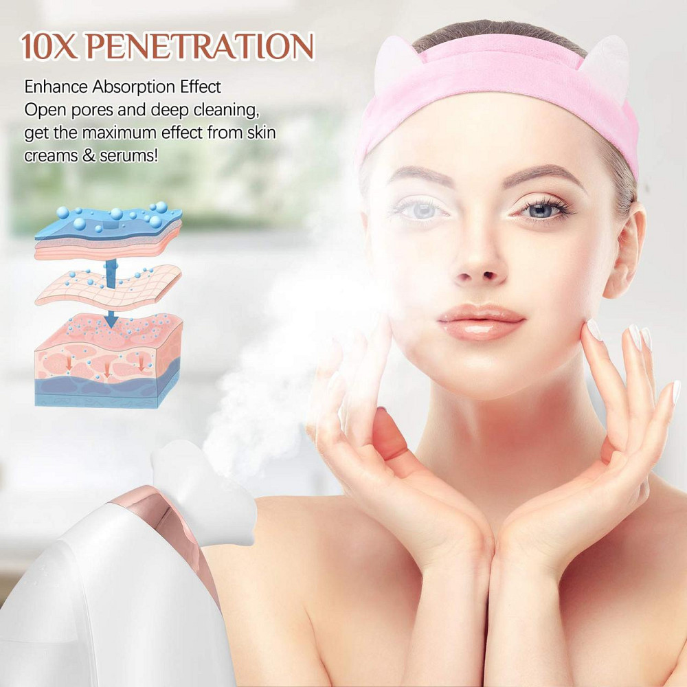 Паровой очиститель для лица Aiemok, глубокая очистка кожи, нано-ионный увлажнитель, паровая сауна для лица Киев - изображение 4