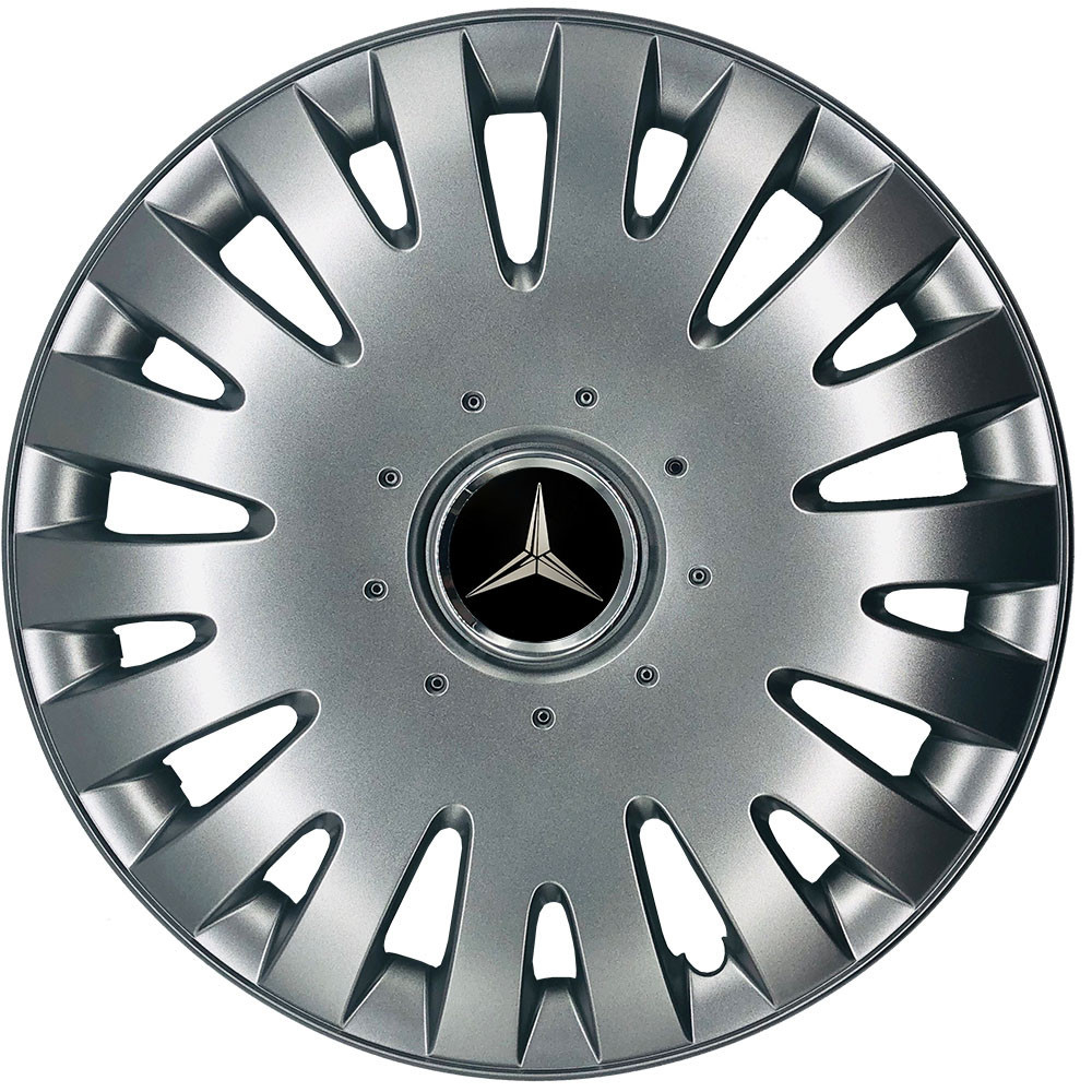 Автомобильные модельные колпаки R15 Mercedes-Benz 306 4шт, SJS, серебряные Киев - изображение 1