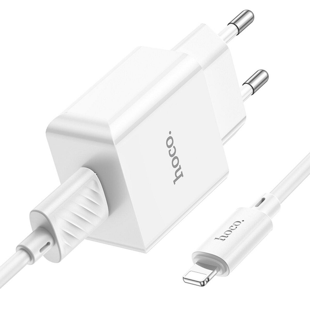 Мережевий зарядний пристрій HOCO C106A Leisure single port charger set, колір білий 6931474783899 Одеса - фото 3