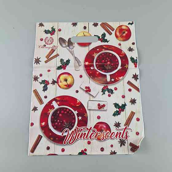 Пакеты с вырубной ручкой (29х37) Н.Год Зимнние Аромат