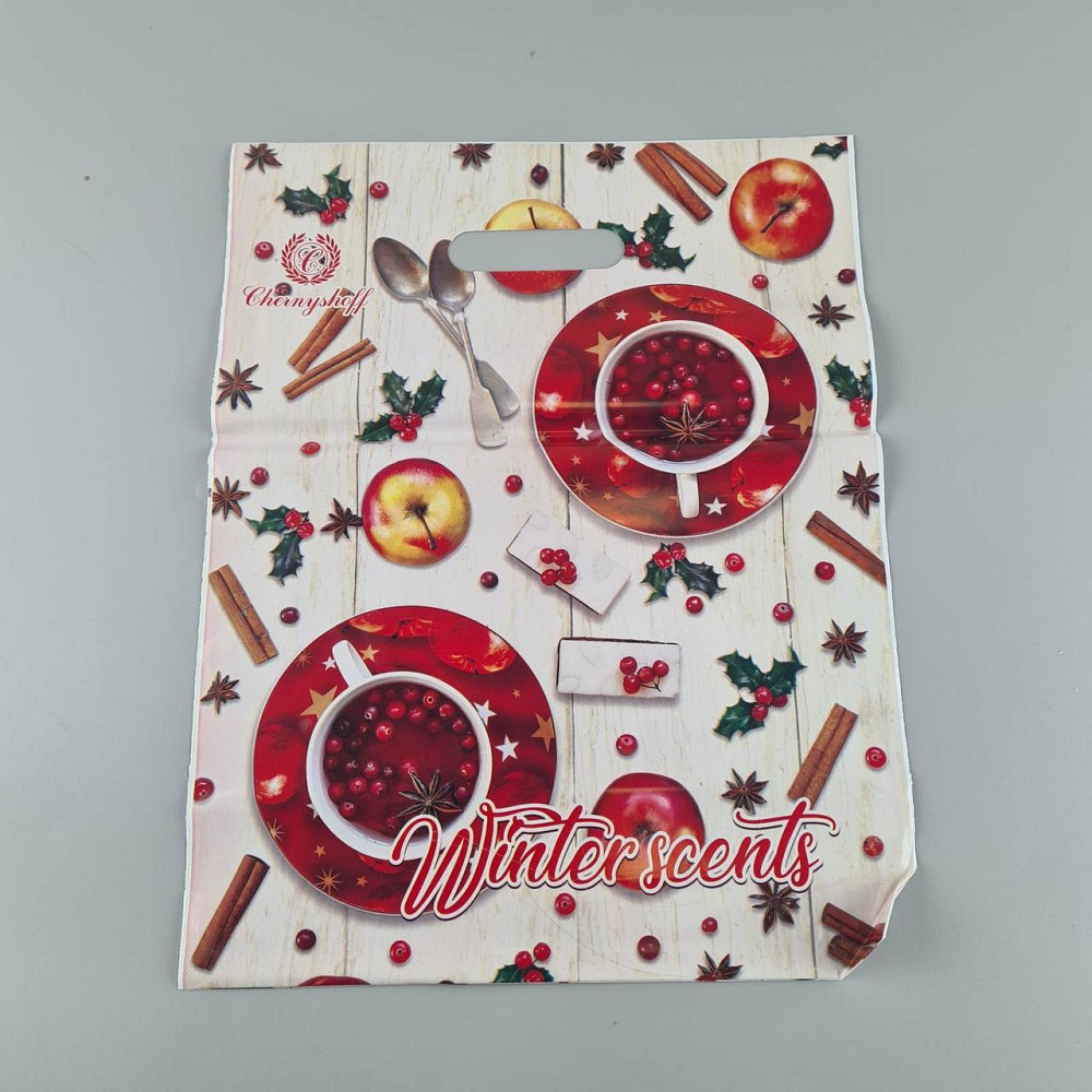 Пакеты с вырубной ручкой (29х37) Н.Год Зимнние Аромат