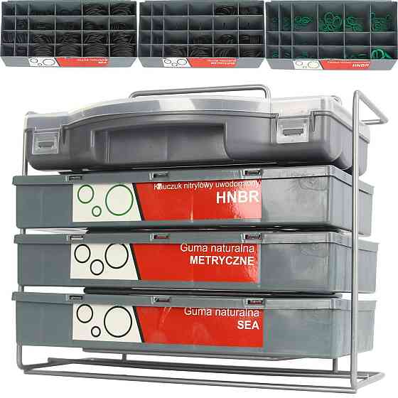 Набор резиновых уплотнительных колец 4 лотка 900 шт Mar-Pol (M66453) Нововолынск