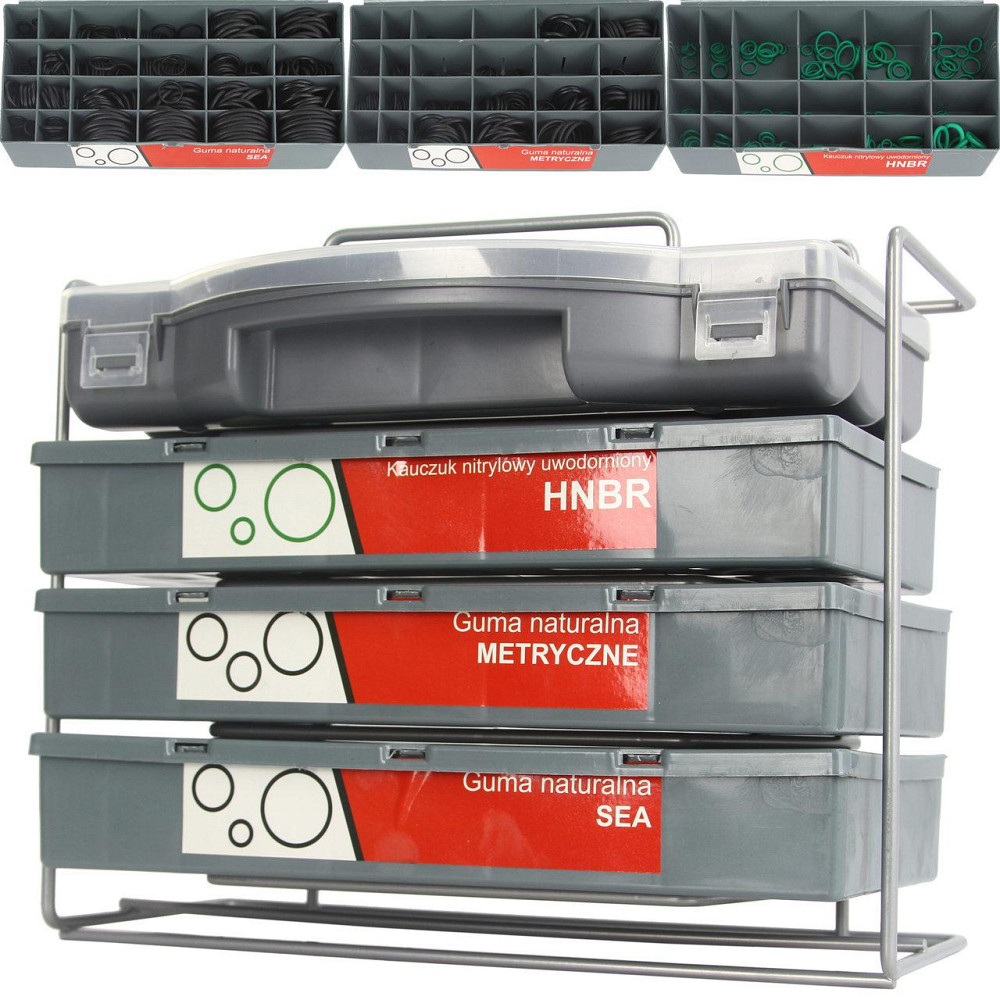 Набор резиновых уплотнительных колец 4 лотка 900 шт Mar-Pol (M66453) Нововолынск - изображение 1