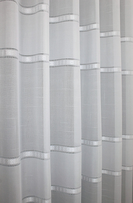 Тюль VR-Textil 1379т Мережка Лен Белый 250х270 см (42-0155) Киев - изображение 7