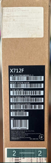 Ноутбук: ASUS Vivobook X712FB / 17.3