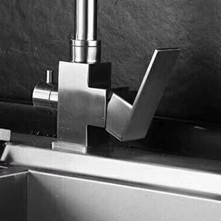 Змішувач для кухні Mixxus KUB-021 із виходом для питної води квадратний нерж. сталь (MI5864) Чернівці - фото 4