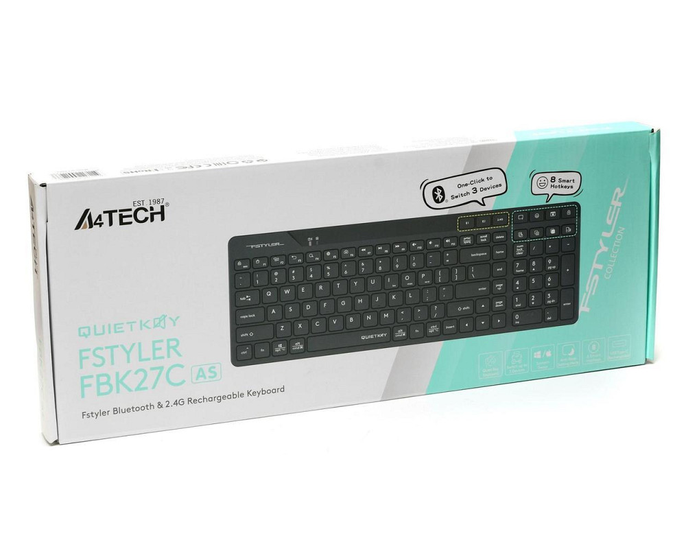 Клавіатура бездротова A4Tech FBK27C AS Black Чорний Харків - фото 6
