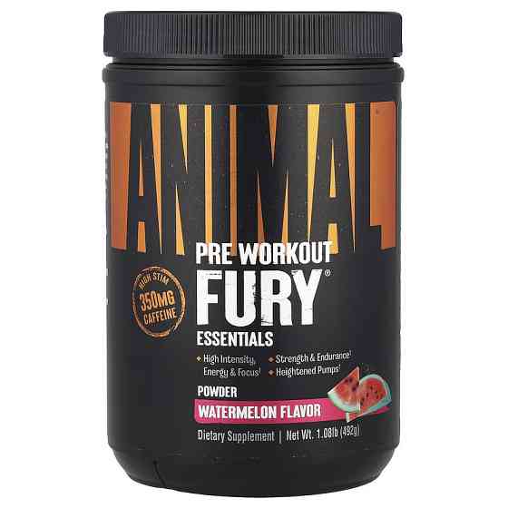 Предтренировочный комплекс Universal Nutrition Animal Fury 492 г, Watermelon Луцк