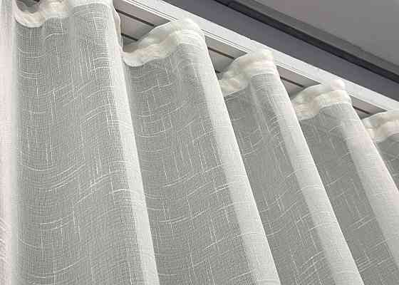 Тюль лён, цвет бежевый 876т Киев