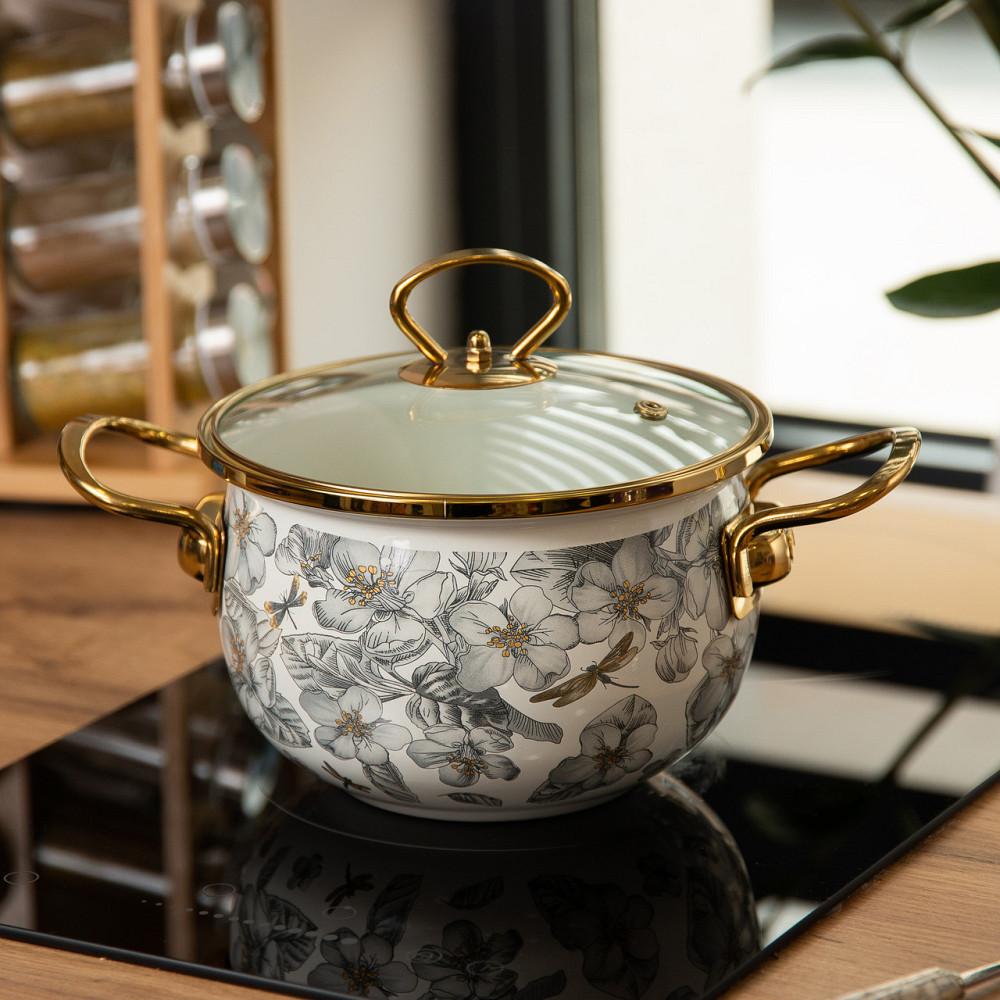 Yiwu Емальована каструля об'ємом 2 літри для газових, електричних та індукційних плит HP-2-105 Коломыя - изображение 5