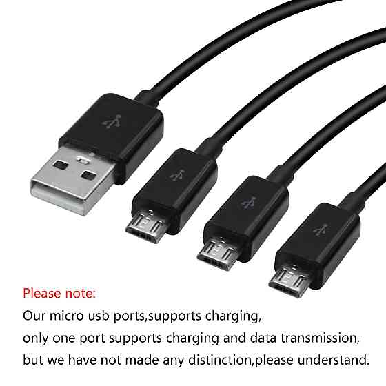 Кабель зарядний USB -3* Micro USB 1м Луцьк