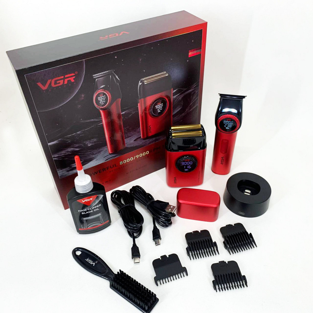 Професійна машинка для стрижки волосся VGR, Машинка-тример для стрижки бездротова ZG-71 Львів - фото 6