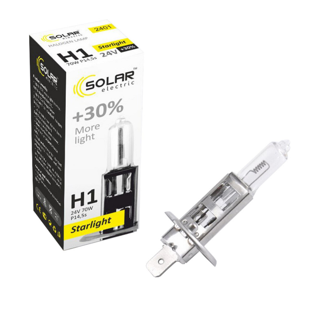 Галогенова лампа Solar H1 24V 70W P14.5s Starlight +30% Київ - фото 1