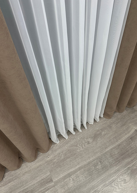 Шторная ткань микровелюр Petek YL цвет какао 1799ш Киев - изображение 6