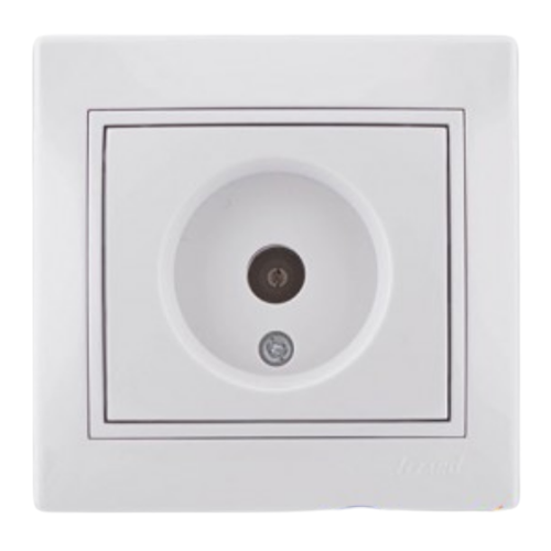 MIRA білий Розетка внутрішня прохідна TV з білою вставкою Лезард Житомир