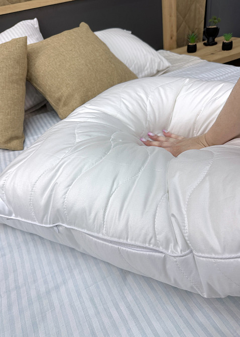 Подушка для сну гіпоалергенна Decorator Quilt 70x70х20 см, колір білий (84-174) Київ - фото 6