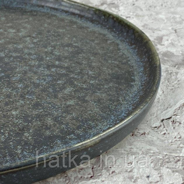 Тарілка блюдо Olens 27 см "Космос" кераміка чорна Київ - фото 2