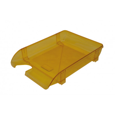 Лоток для паперів Арника горизонтальний, пластиковий, лимонний (80506) Вінниця - фото 1