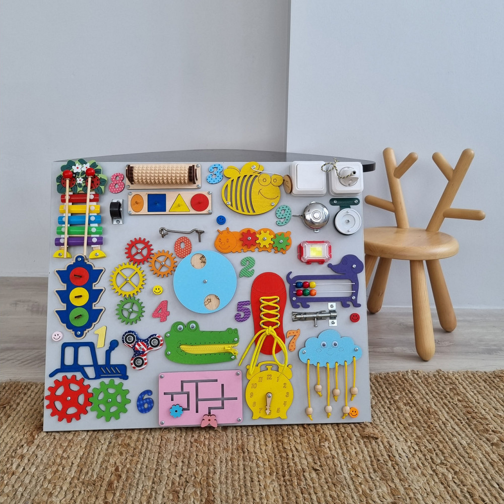 Бізіборд Розвивальна дошка 50х60 унісекс Розвивальну дошку для дітей від 6 місяців для розвитку дрібної моторики Тернопіль - фото 3