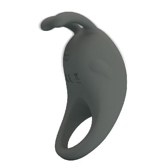 Эрекционное виброкольцо PRETTY LOVE Master Ring с усиками для клитора, серое, 7.5 х 4 см Sex Aura Киев