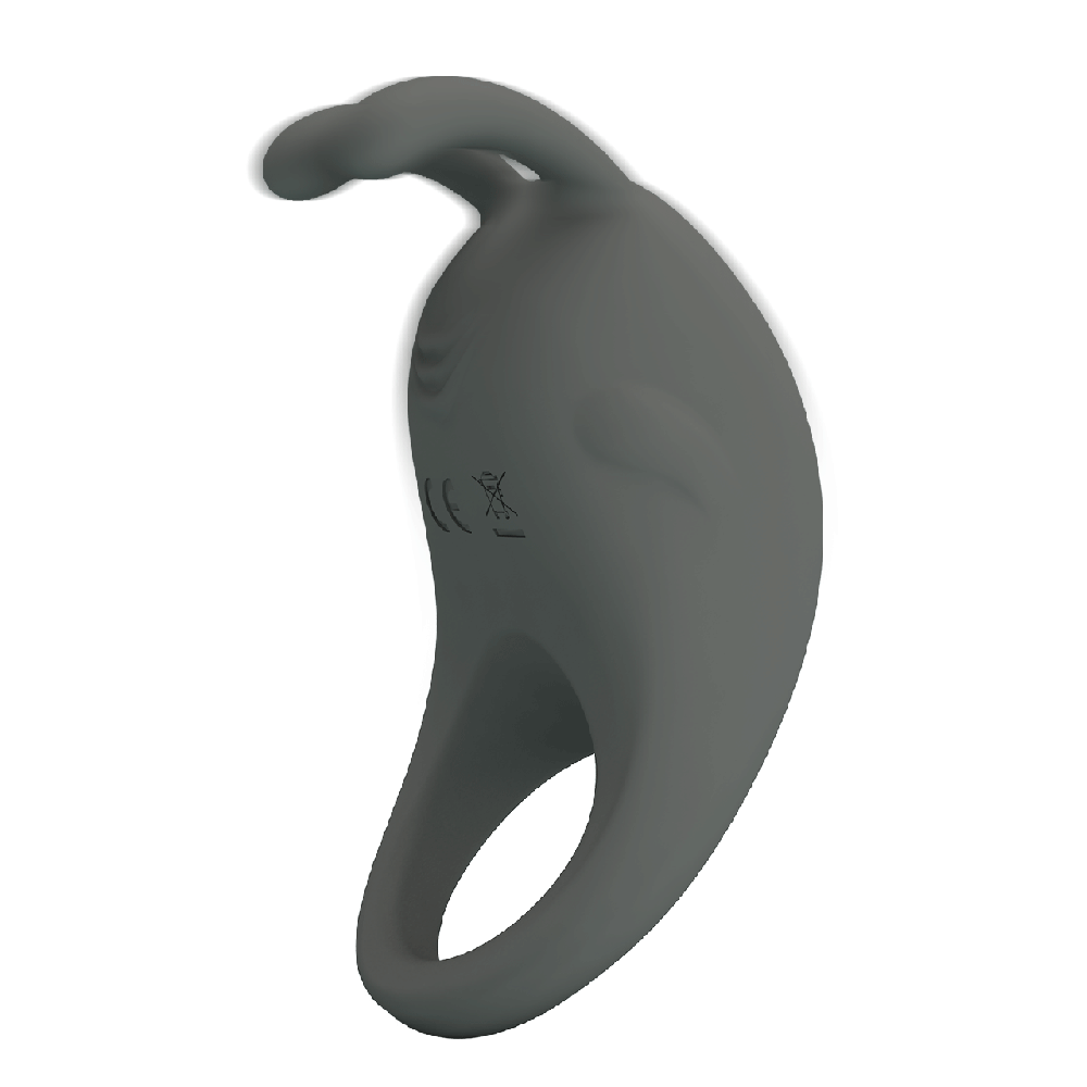 Эрекционное виброкольцо PRETTY LOVE Master Ring с усиками для клитора, серое, 7.5 х 4 см Sex Aura Киев - изображение 2