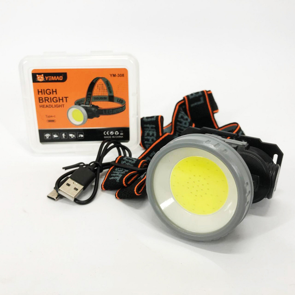 Налобный фонарь для автомеханика YM-308/208-COB(white+red), Фонарик налобный мощный UT-35 Львов - изображение 1