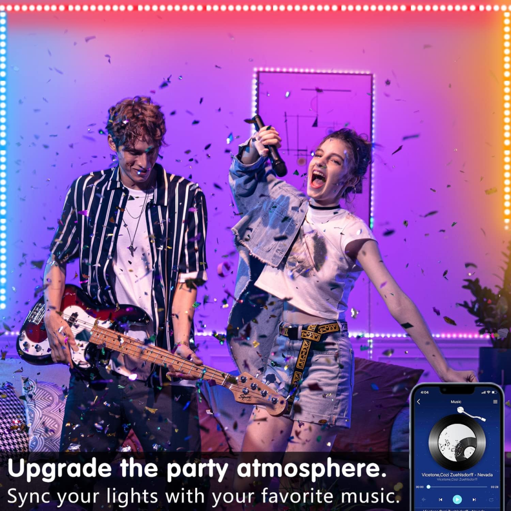 Світлодіодна стрічка Keepsmile 30 м (2×15 м), RGB, Bluetooth, керування через застосунок і пульт, синхронізація з музикою, таймер Київ - фото 3