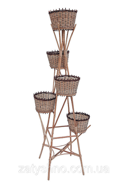 Підставка з лози для 5 вазонів Київ - фото 1