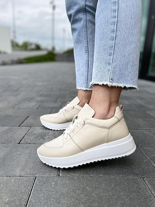 EMELI Кросівки жіночі EMELI 011/8 бежеві (весна-осінь, шкіра натуральна) (5019) 36-41 Коломыя - изображение 2