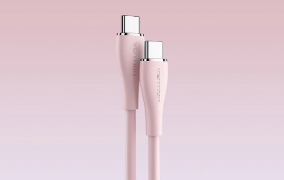 Кабель Vention USB 2.0 C "тато" - C "тато" 5A Cable 1M Pink Silicone Type TAWPF Одеса